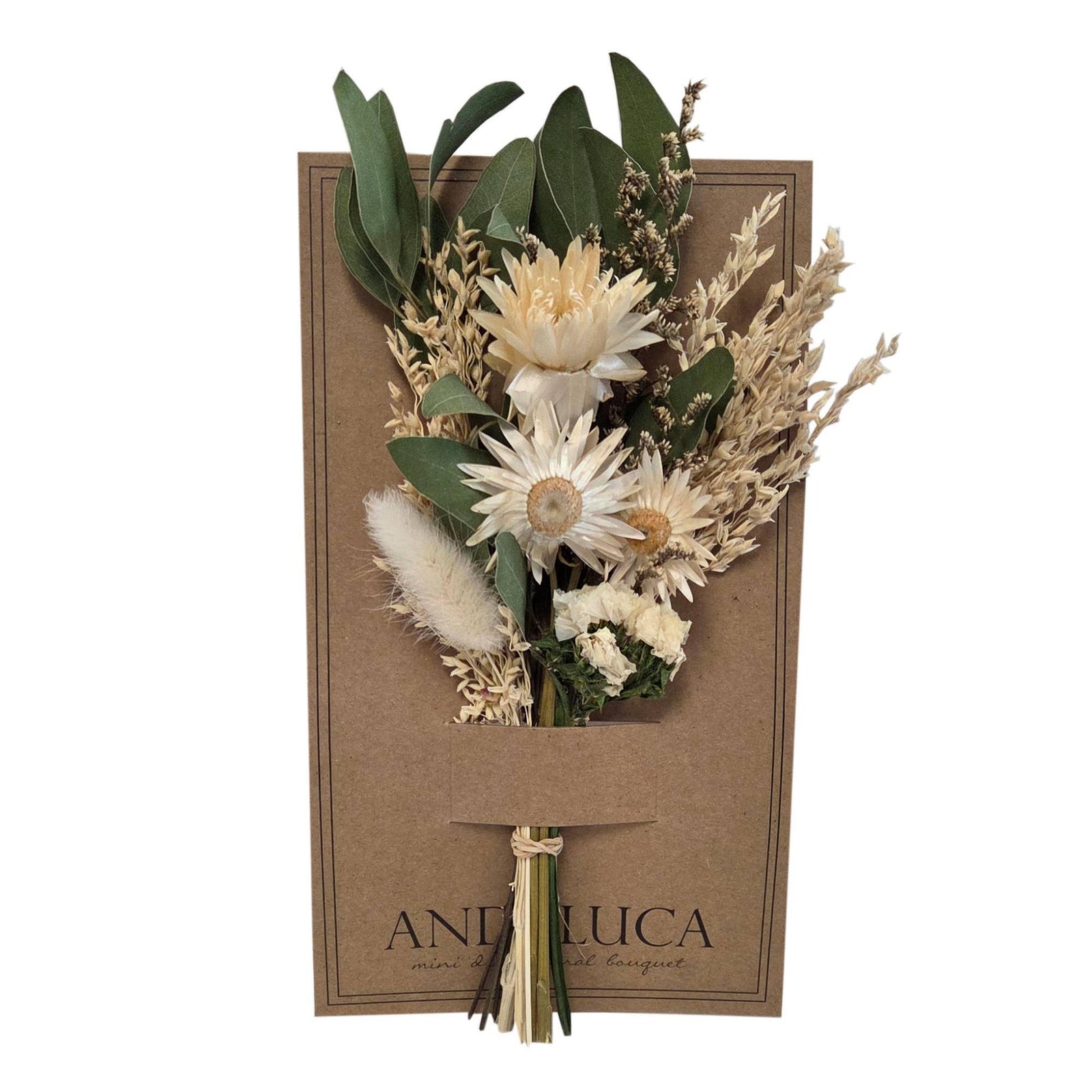 Ivory Strawflower Delicate Mini Bouquet