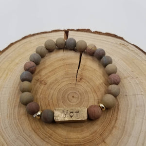 Amazon Stone Bracelet With MOM Label