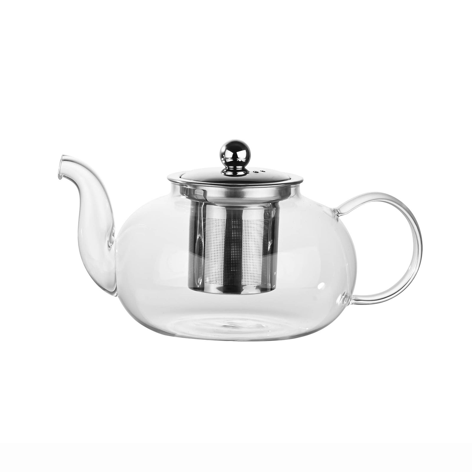 Fox Run Glass Teapot with Infuser, 4 Cup Clear Tea Pot