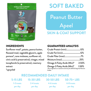 Peanut Butter Apeel Soft Baked Dog Treats