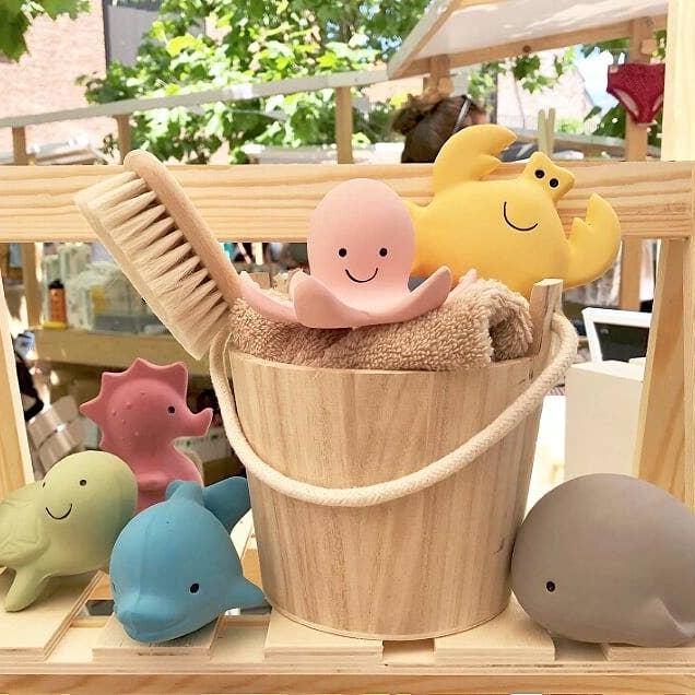 Dolphin Natural Organic Rubber Teether, Rattle & Bath Toy