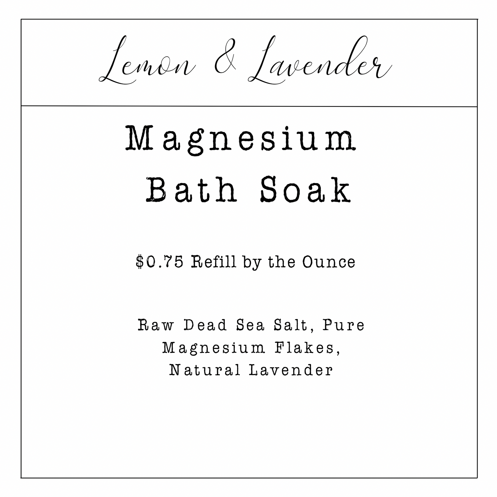 Pregnancy Bath Soak (Magnesium Flakes) from the Refillery