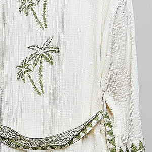 Palm Tree Cotton Kimono
