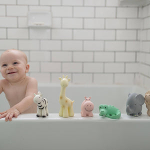 Elephant Natural Organic Rubber Teether, Rattle & Bath Toy