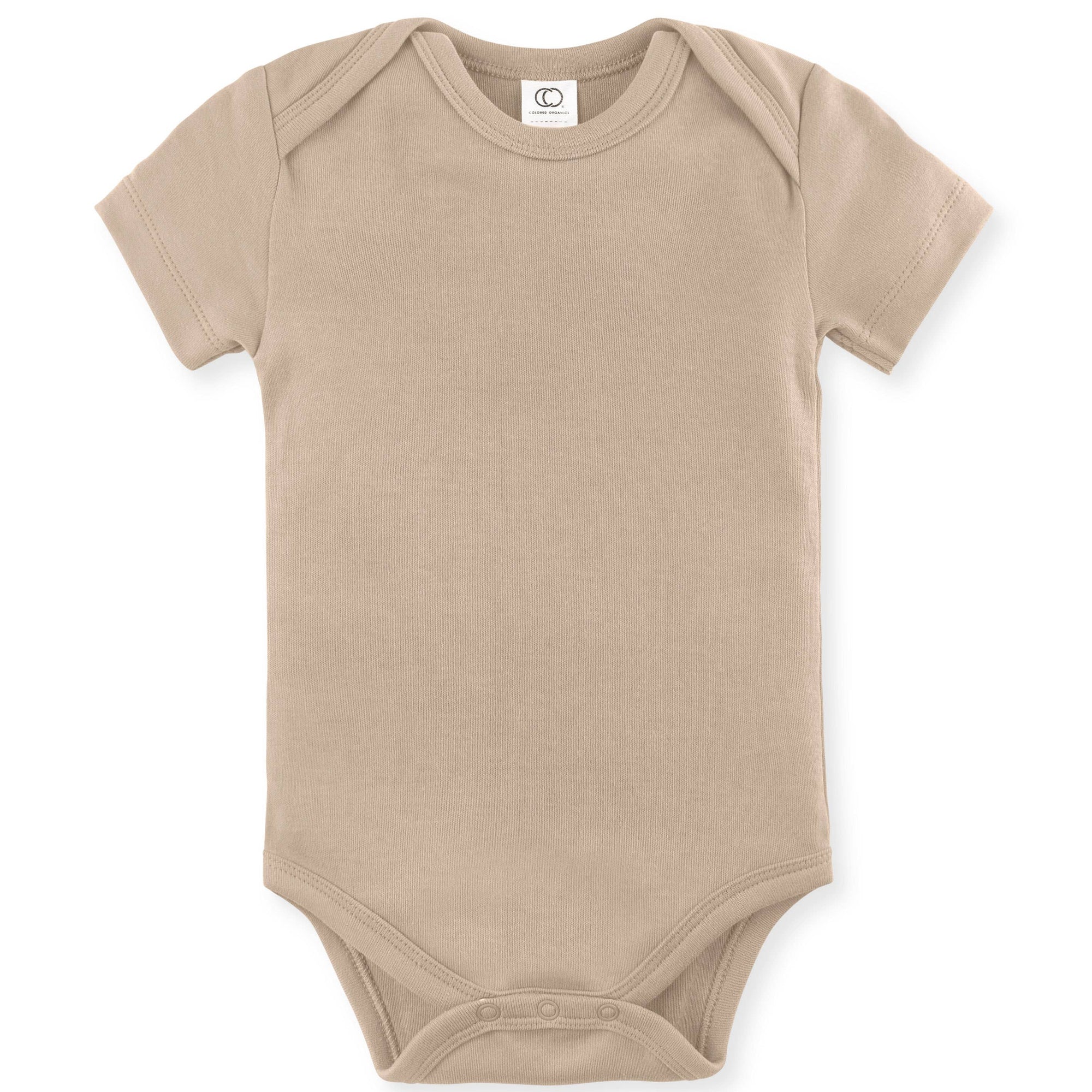 Organic Baby Short Sleeve Classic Bodysuit - Clay