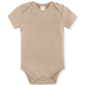 Organic Baby Short Sleeve Classic Bodysuit - Clay