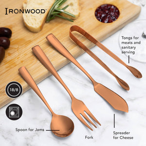 Ironwood Gourmet Copper Charcuterie Utensil Set of 8