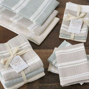 Boardwalk Herringbone Stripe Dishtowel Set of 3
