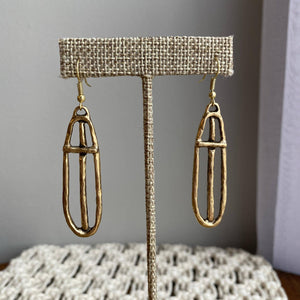 Glory Earrings: Rustic Brown