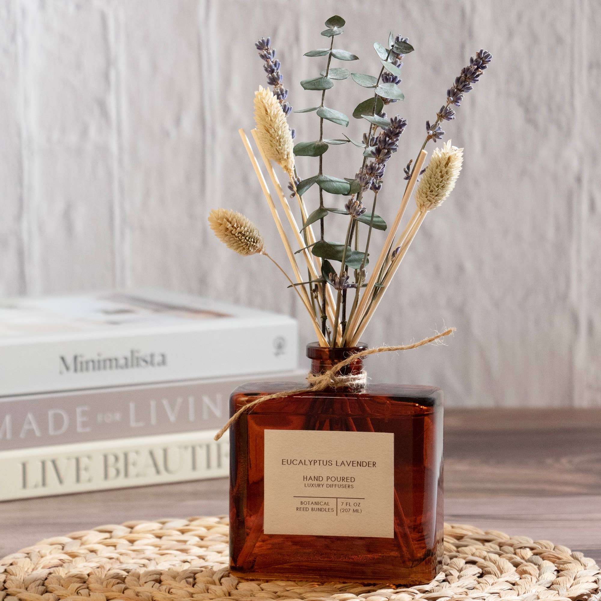 Eucalyptus Lavender Bouquet Reed Bundle Fragrance Diffuser - Lemon & Lavender