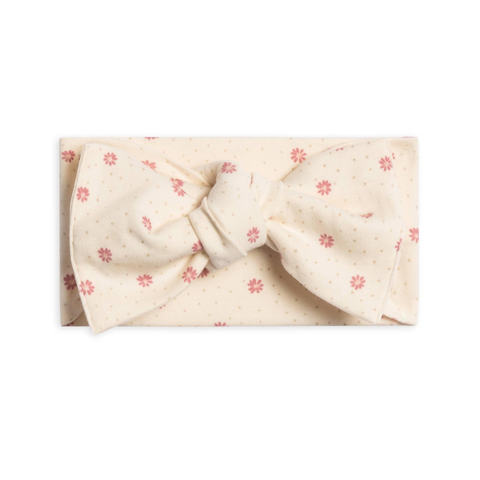 Organic Baby Hattie Knot Bow Wrap - Carla Floral / Punch