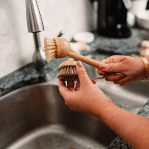 New Bamboo Long Handle Dish Brush