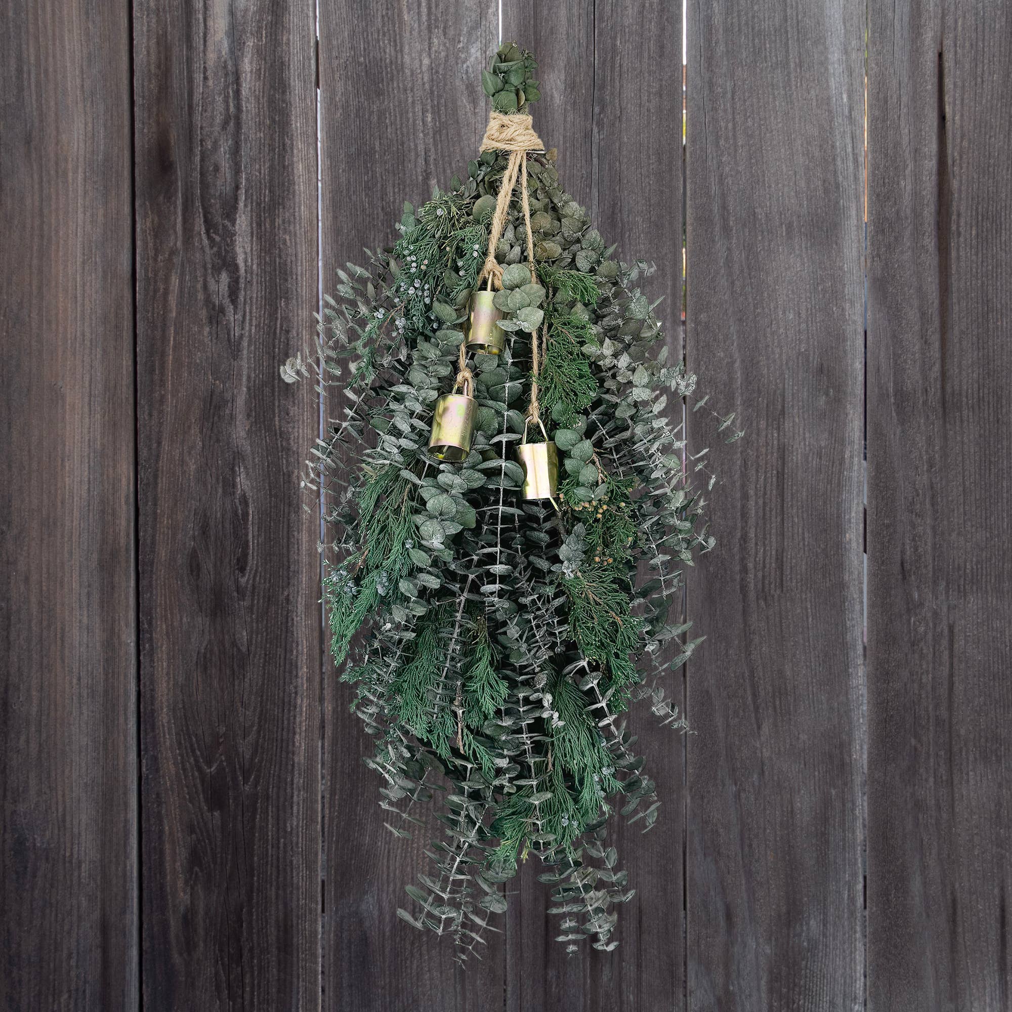 Juniper & Baby Eucalyptus Holiday Swag With Bells