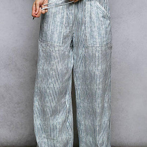 Striped Straight Fit Pants