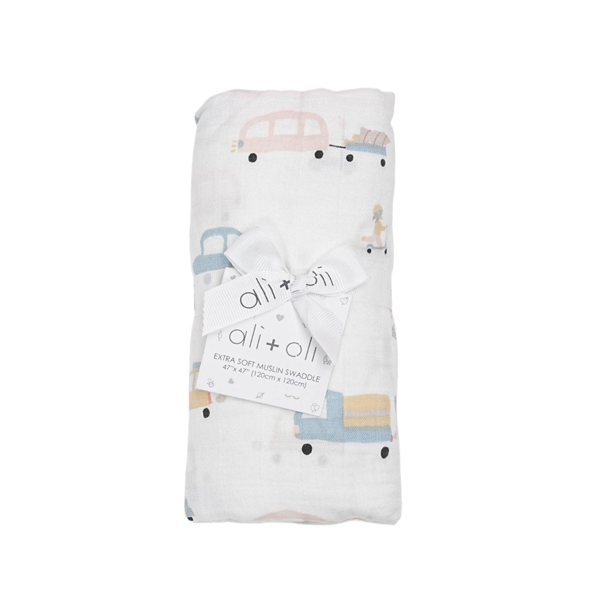 Bamboo Muslin Swaddle Blanket (Automobile)