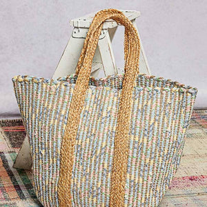 Cotton Dotted  Boho Tote Bag: