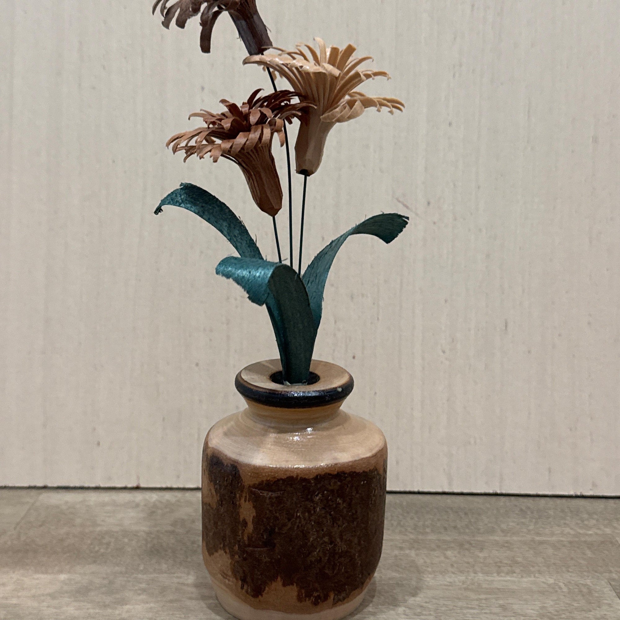 Hand Carved wood Floral Bouquet