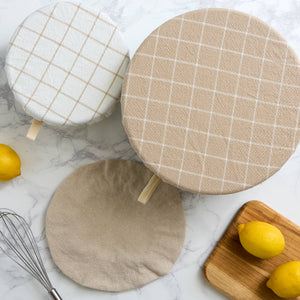 Feather Gray Dish Covers Set of 3