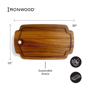 Ironwood Gourmet Pinehurst XL Acacia Wood Charcuterie Board