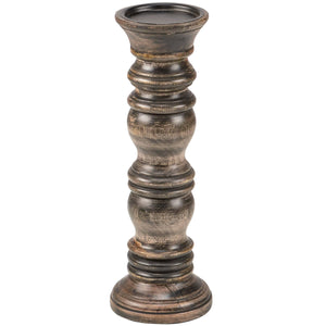 Turned Mango Wood Candle Holder