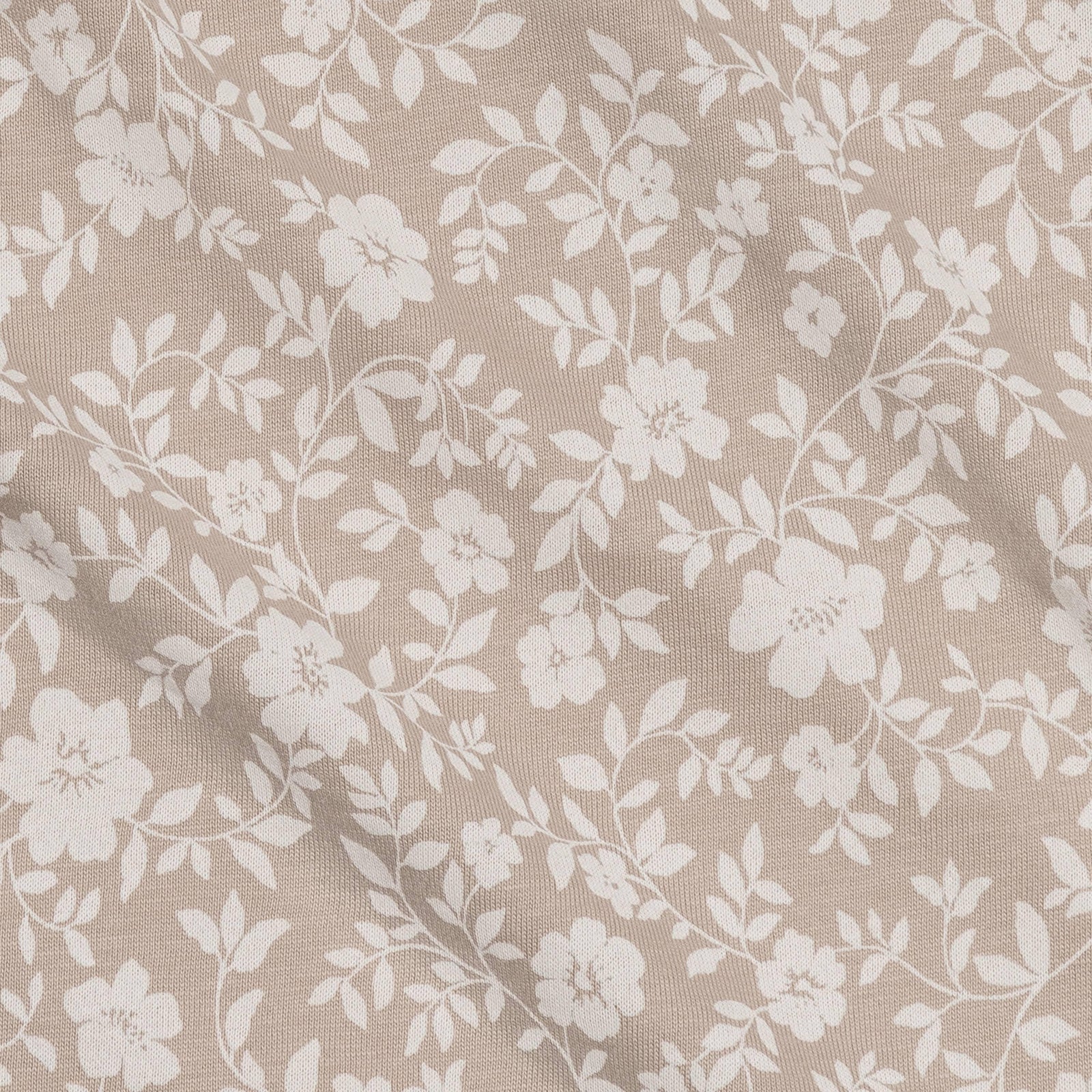 Organic Baby Swaddle Blanket - Nicola Floral / Beige