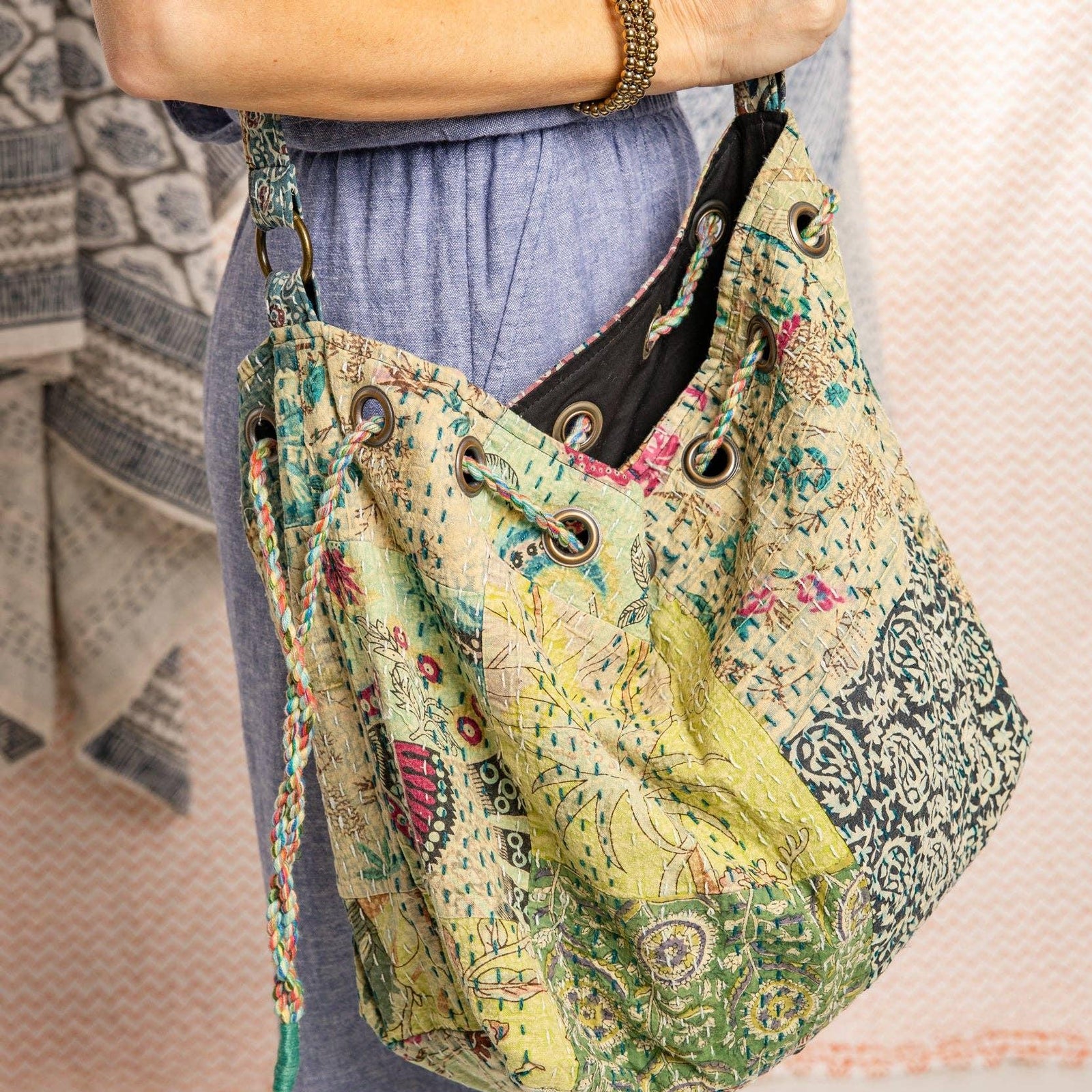 Boho Blooms Bag - Green