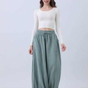 Women’s Linen Casual Pants–Relaxed Fit