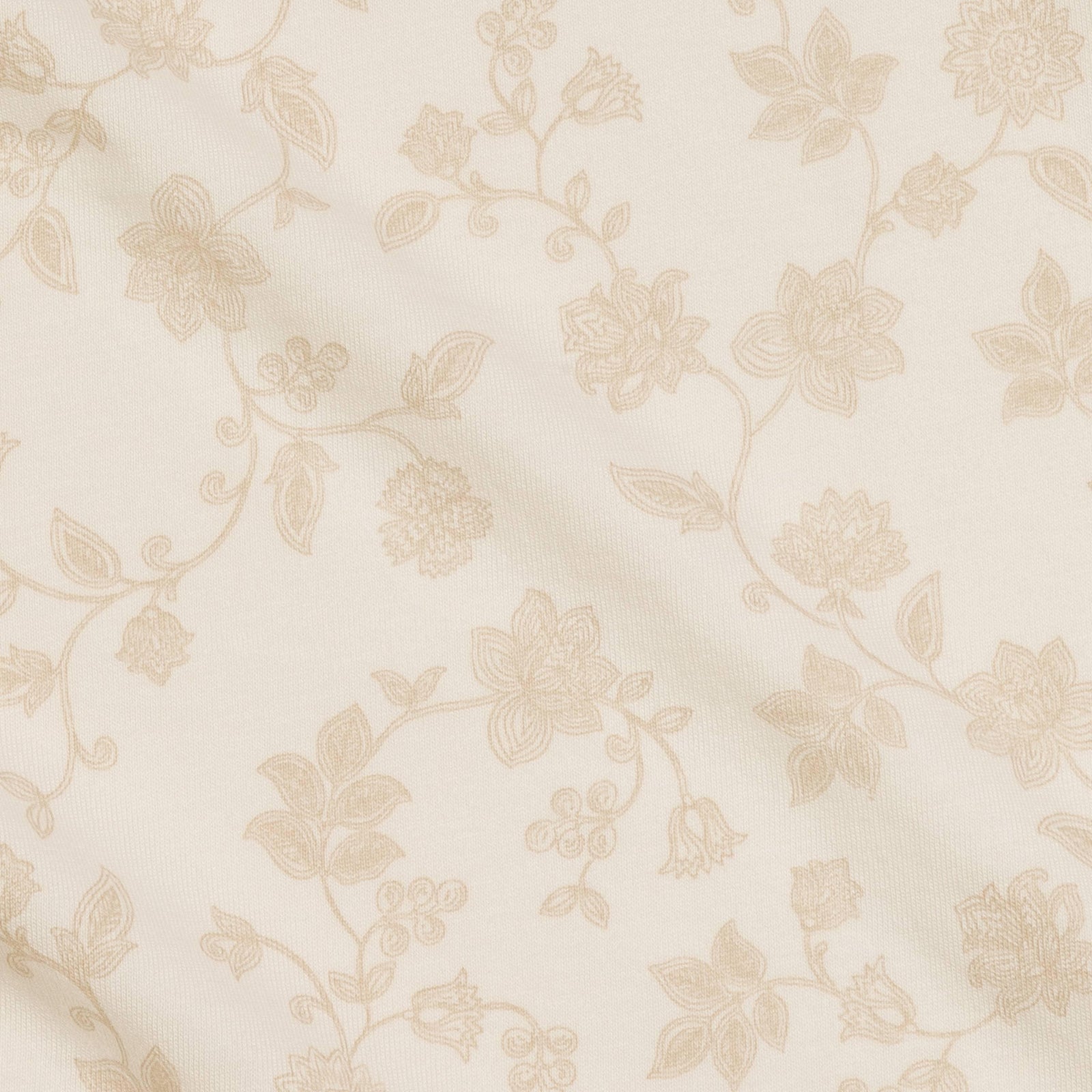 Organic Baby Swaddle Blanket - Aria Floral / Beige