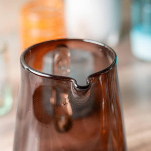 Handblown Glass Pitcher - Tamarind