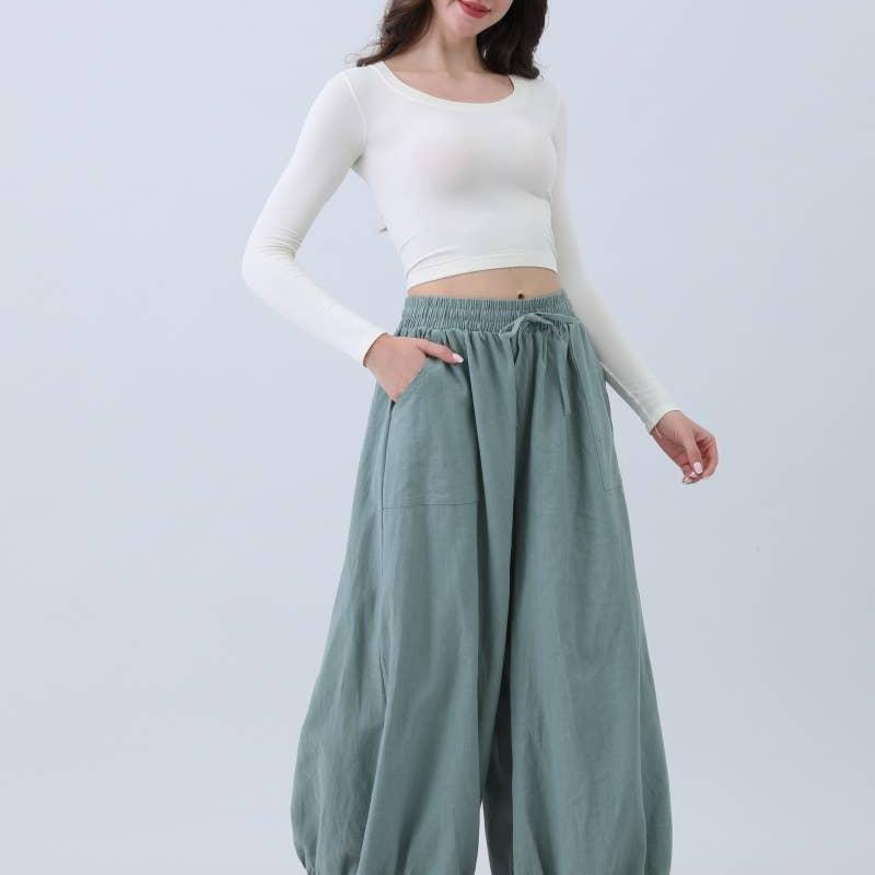 Women’s Linen Casual Pants–Relaxed Fit