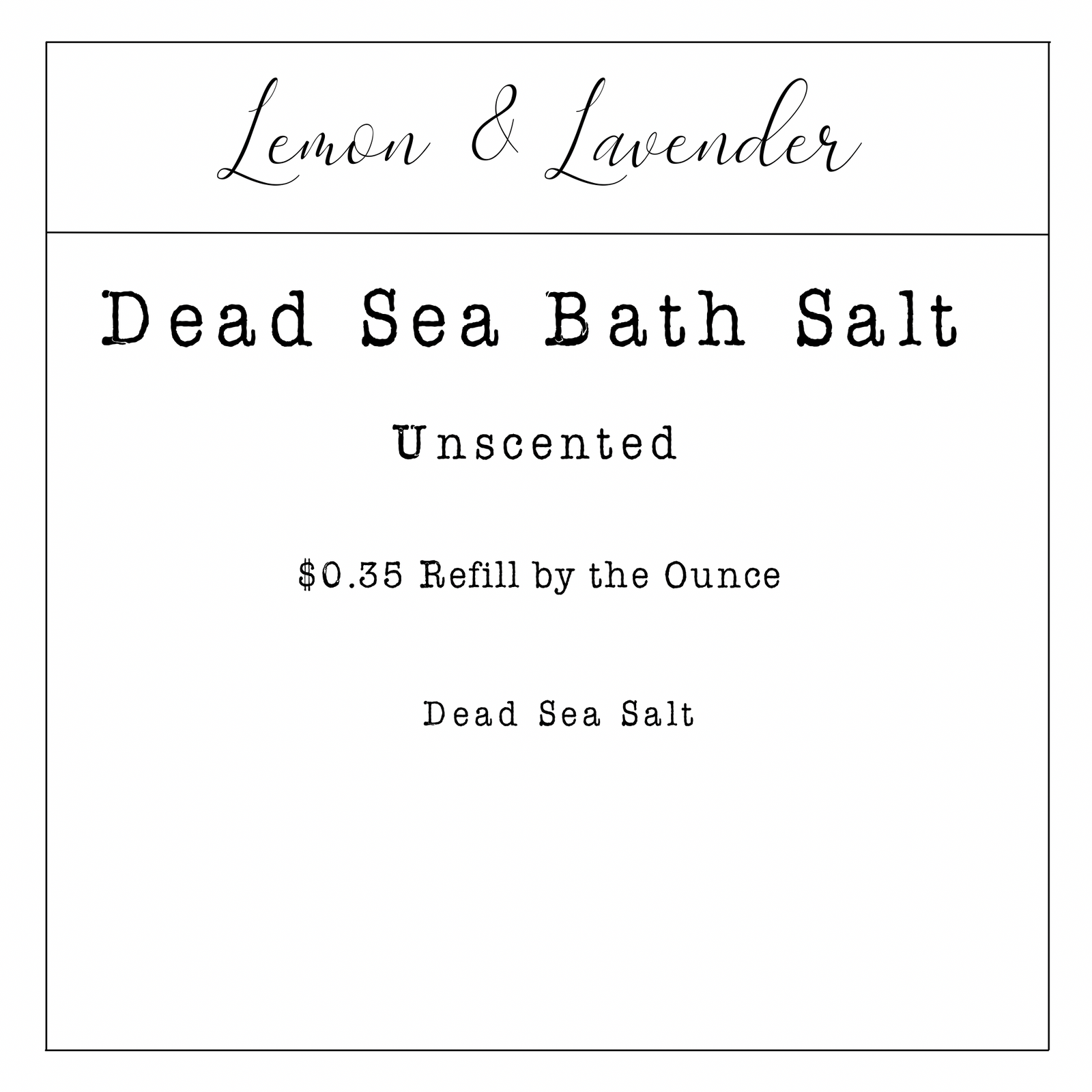 Dead Sea Bath Salt from the Refillery