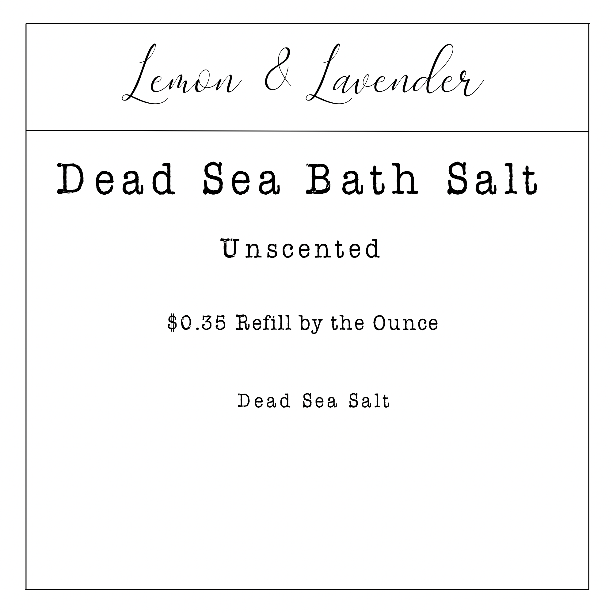 Dead Sea Bath Salt from the Refillery