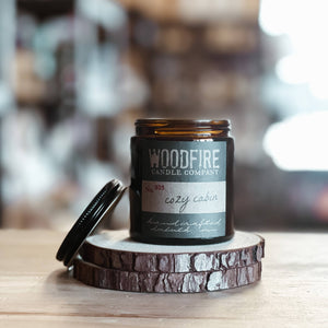 Mini Amber Wood Wick Soy Candle