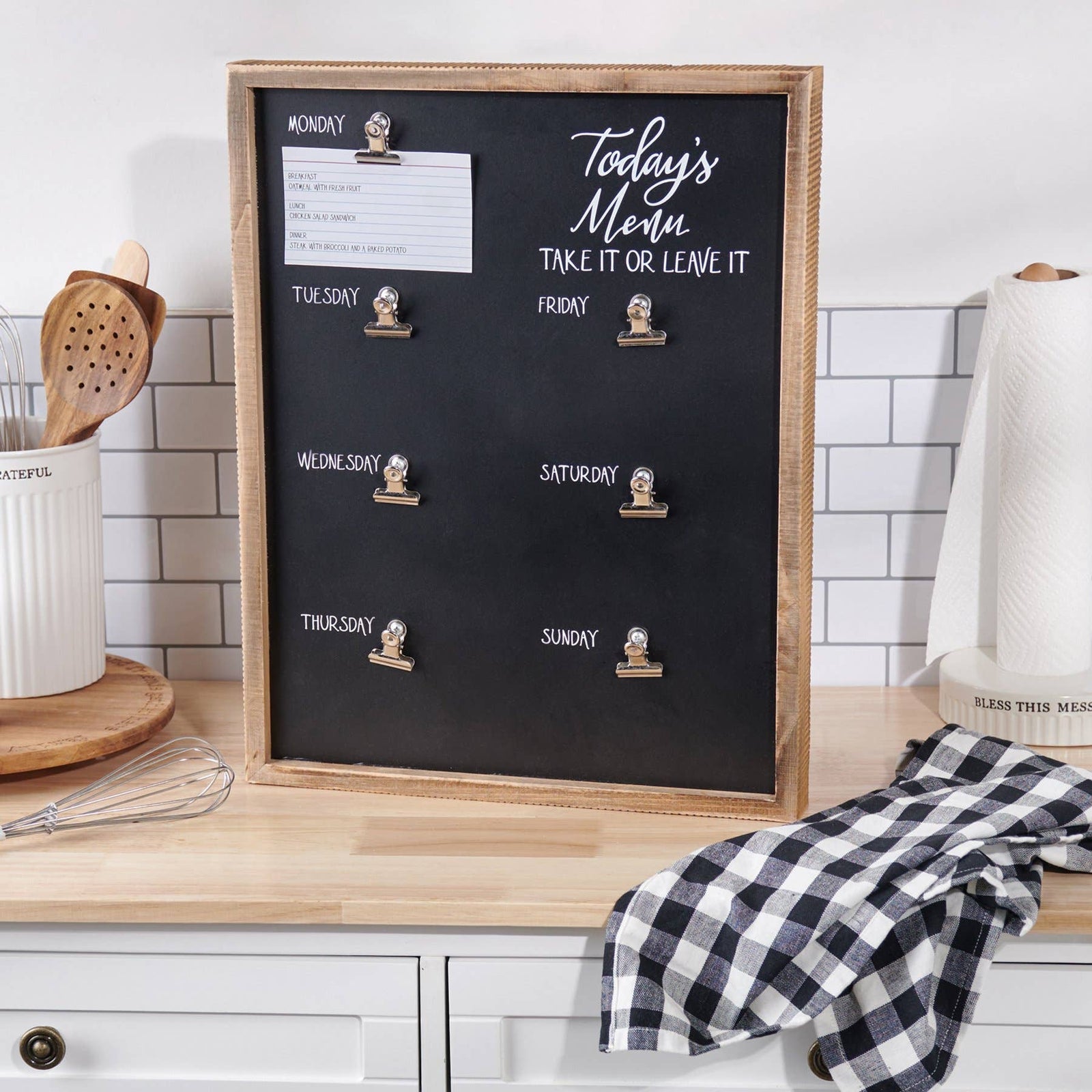 Today's Menu Take It Or Leave It Inset Box Sign