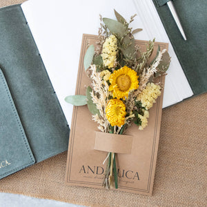 Yellow Strawflower Happy Mini Bouquet