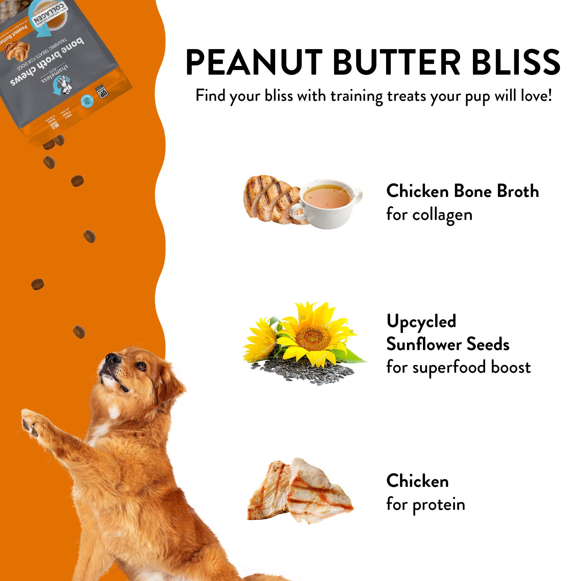 Peanut Butter Bliss Bone Broth Dog Training Treats - NEW!!! - Lemon & Lavender