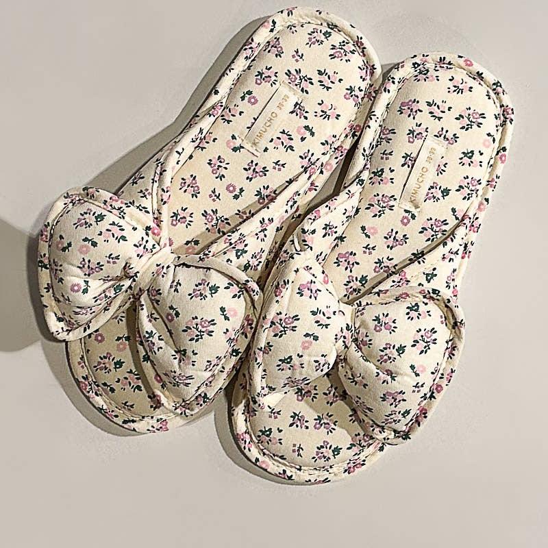 POL Brand floral patterns cozy indoor slippers