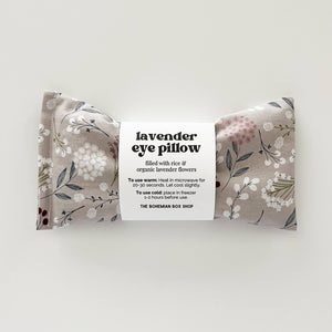 Lavender Eye Pillow - Gray Floral Relaxation