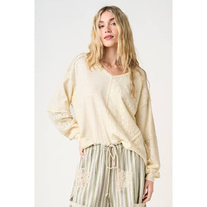 Mixed Media Top: Natural