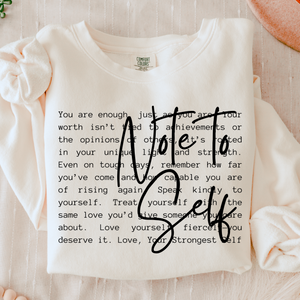 Comfort Colors "Note to Self" Sweatshirt
