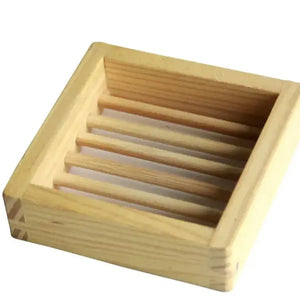 Deep Wooden Square Soap Dish