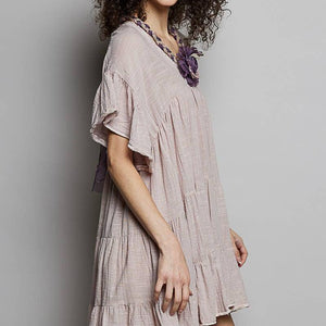 Short Sleeve Ruffle Tunic
