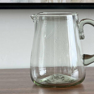 Handblown Glass Pitcher - Clear