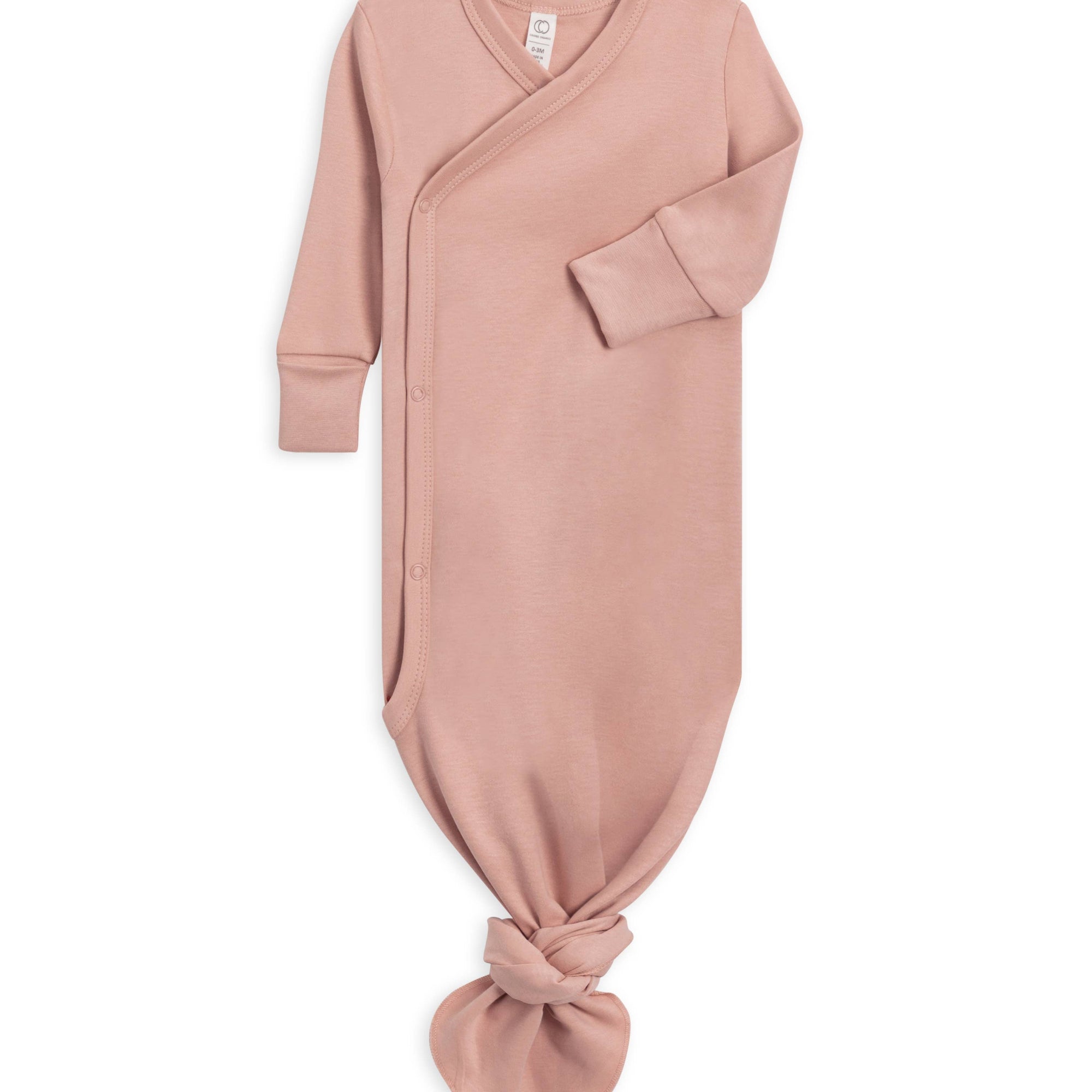 Organic Newborn Indy Kimono Gown - Blush