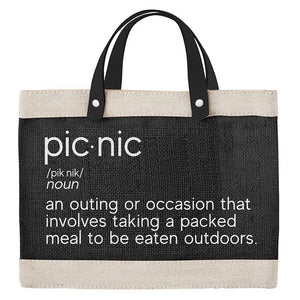 Black Mini Market Tote - Picnic