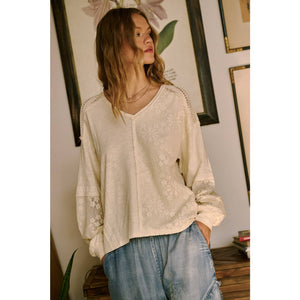 Mixed Media Top: Natural