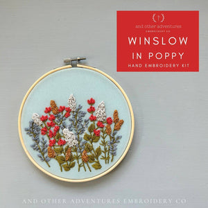 Hand Embroidery Kit - Winslow in Poppy