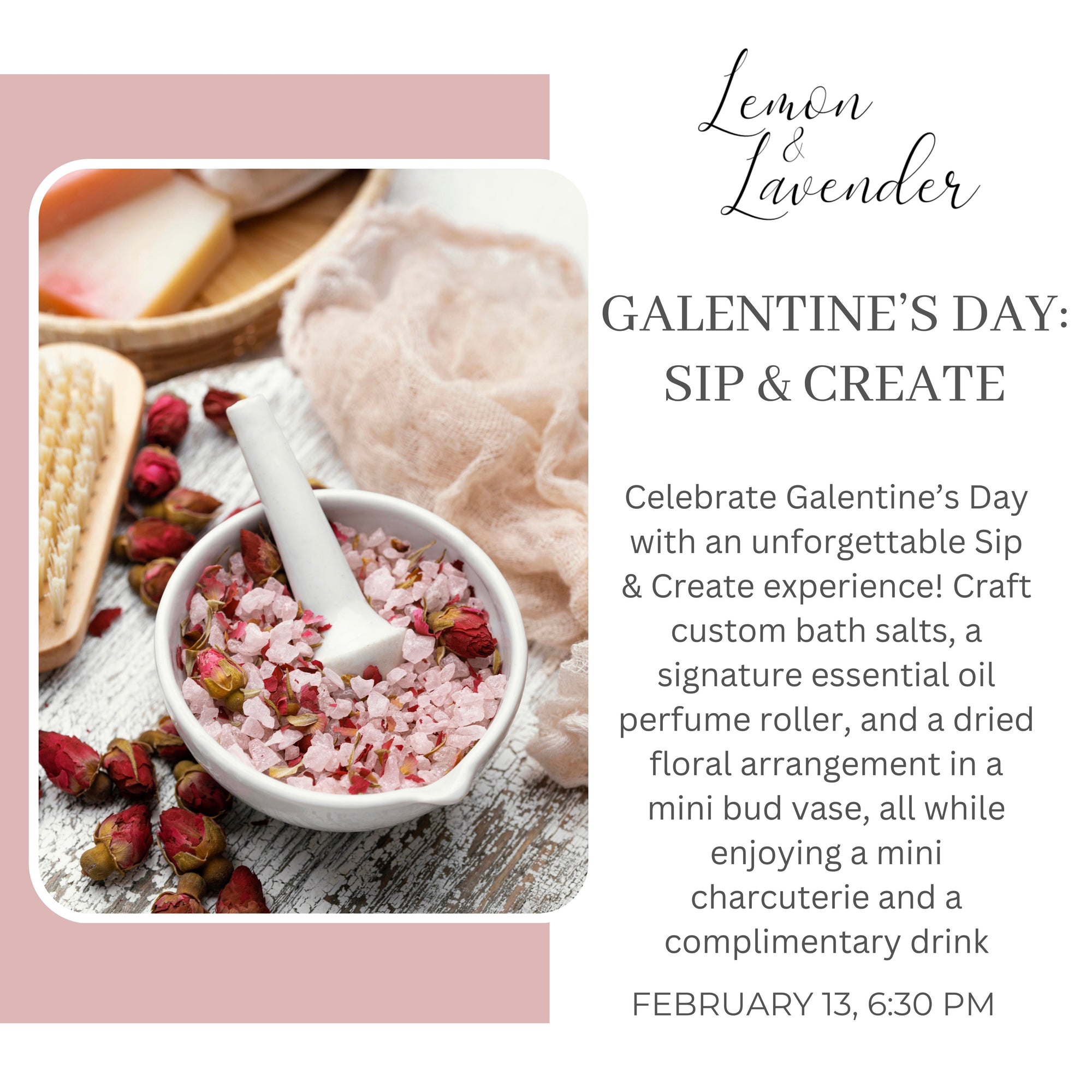 Galentine’s Day: Sip & Create- Feb. 13th, 6:30 pm