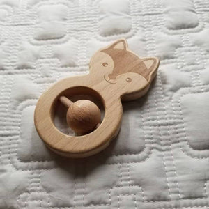 Wooden Fox Rattle