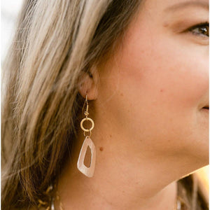 Off Kilter Earrings: Gold Block